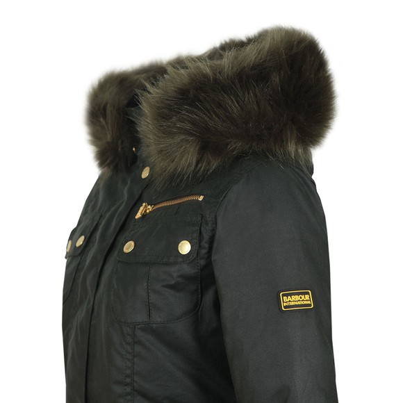 Barbour International Womens Green Ballacraine Wax Jacket #2