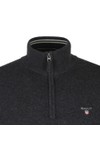 Gant Mens Grey Super Fine Lambswool Zip Jumper