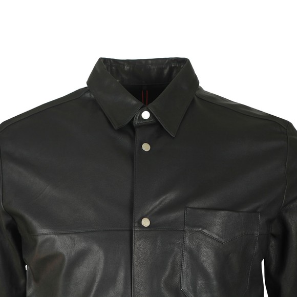 HUGO Mens Black Lorean Leather Shirt main image