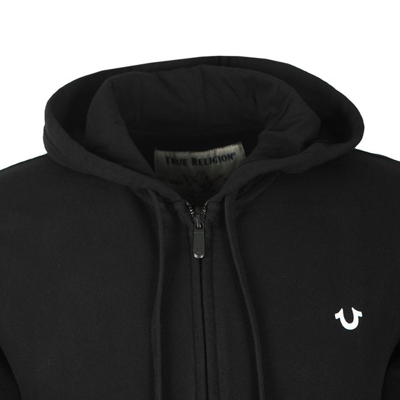 True Religion Mens Black Buddha Fashion Zip Hoodie #2