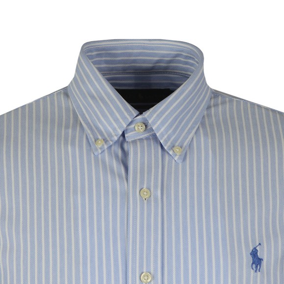 Polo Ralph Lauren Mens Blue Knitted Oxford Shirt main image