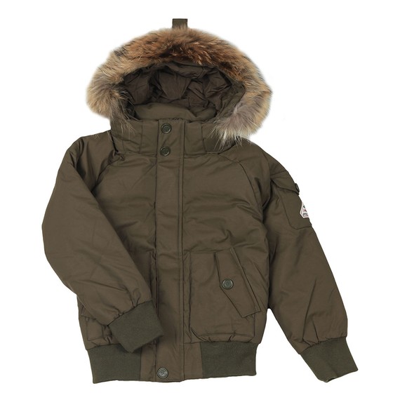 Pyrenex Boys Green Jami Fur Jacket main image