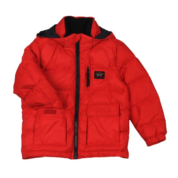 Paul & Shark Cadets Boys Red Chest Zip Puffer Jacket main image