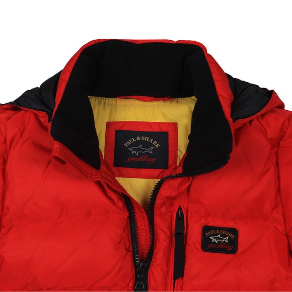 Paul & Shark Cadets Boys Red Chest Zip Puffer Jacket main image