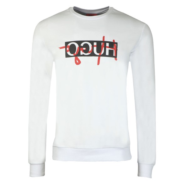 HUGO Mens White Dicago201 Sweatshirt #1