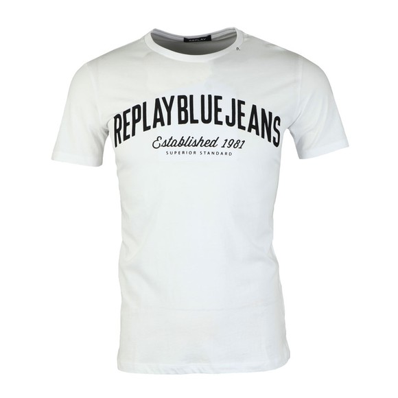 Replay Mens White Bright Logo T-Shirt main image
