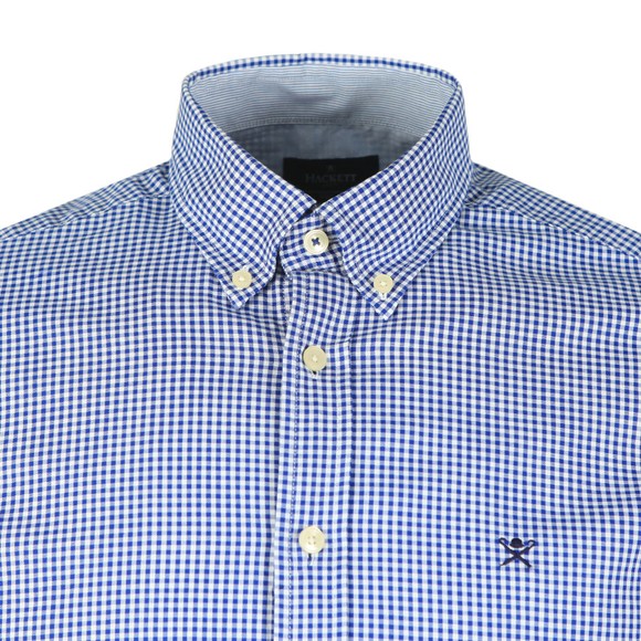 Hackett Mens Blue Mini Check Shirt main image