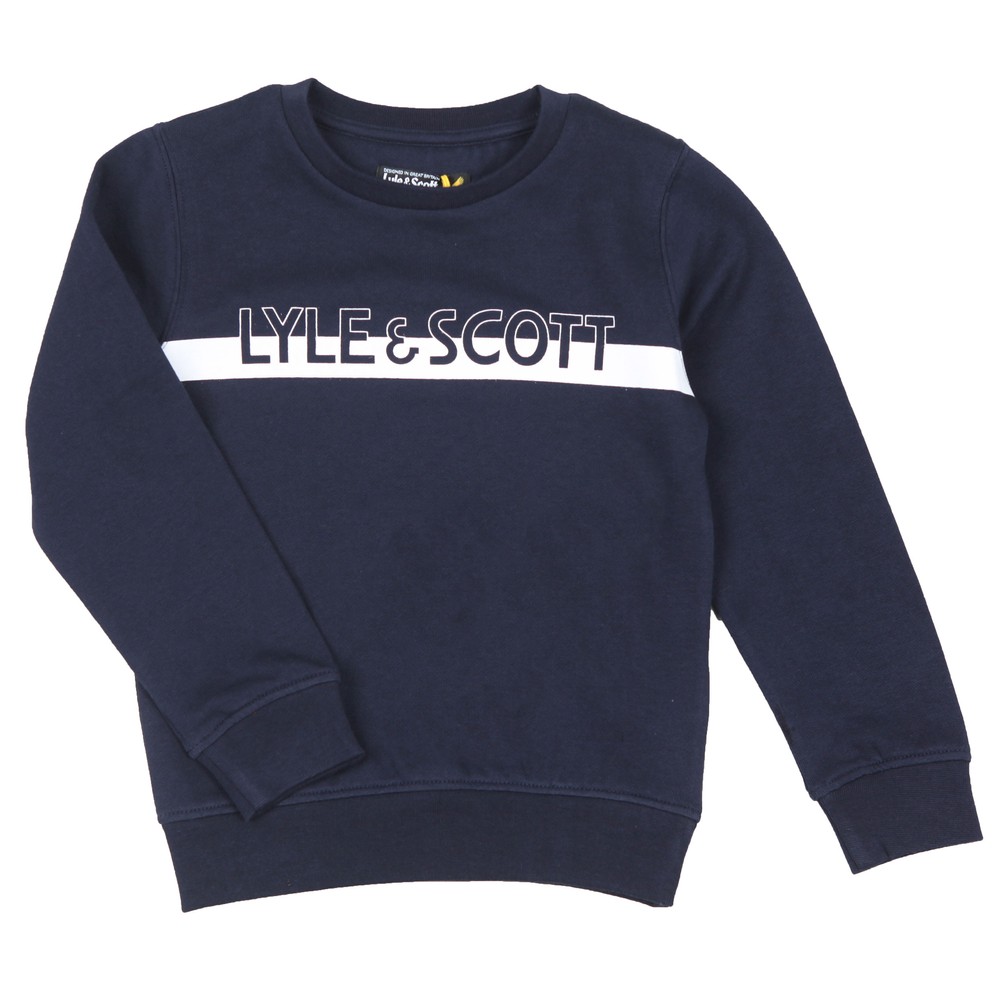 Lyle And Scott Junior Block Logo Crew Sweatshirt Masdings - Main Image