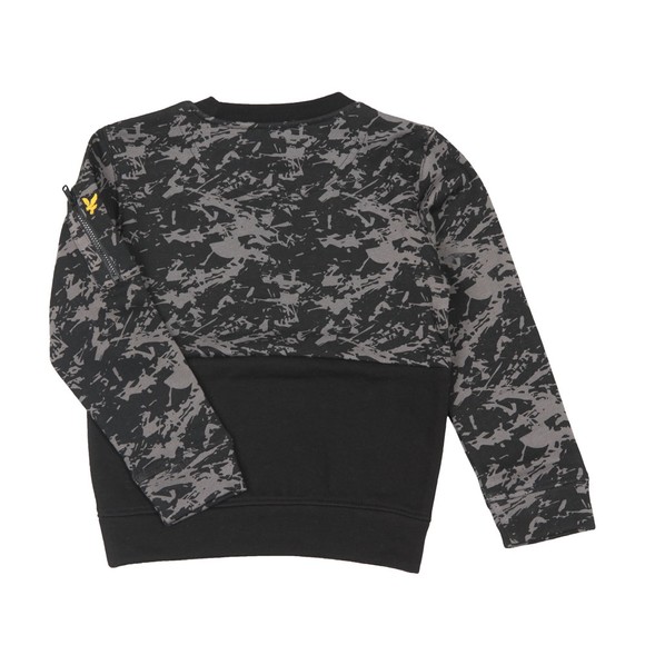 Lyle And Scott Junior Boys Black Camo Block Crew Sweatshirt main image