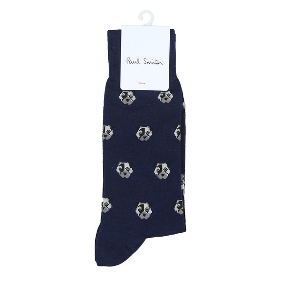 Paul Smith Mens Blue Doggo Print Sock main image