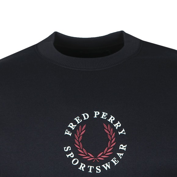 Sweat-Shirt Homme Fred Perry FP Sportswear - Bleu Marine, 66% Polyester 34% Coton - Décontracté Automne-Hiver 2025