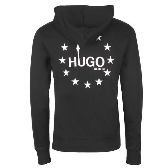 HUGO Mens Black Dippe Hoody #3