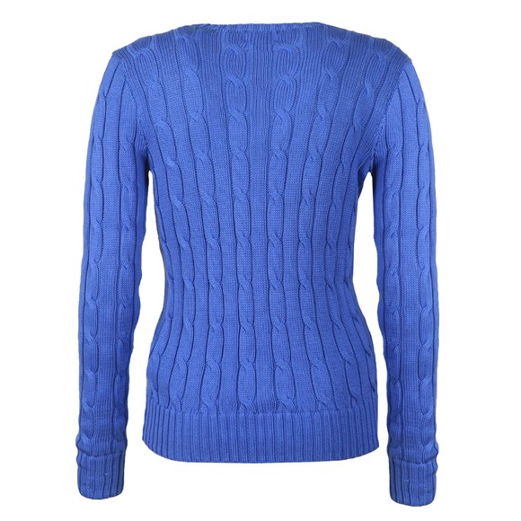 Polo Ralph Lauren Womens Blue Julianna Cable Knit Jumper #3