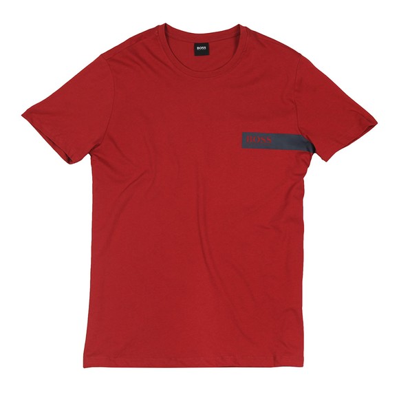 BOSS Bodywear Mens Red Basic Loungewear T-Shirt #1