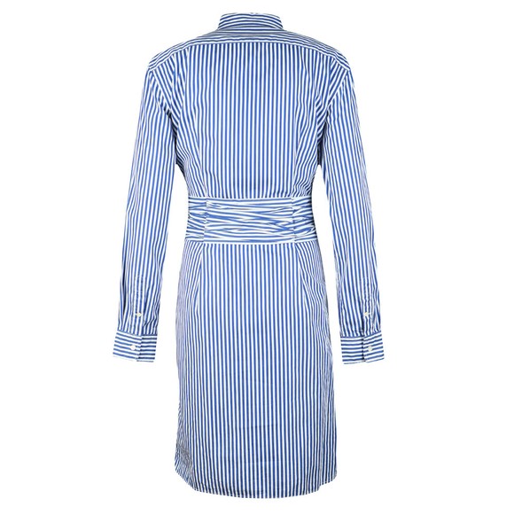 Polo Ralph Lauren Womens Blue Ally Stripe Long Sleeve Shirt Dress #3