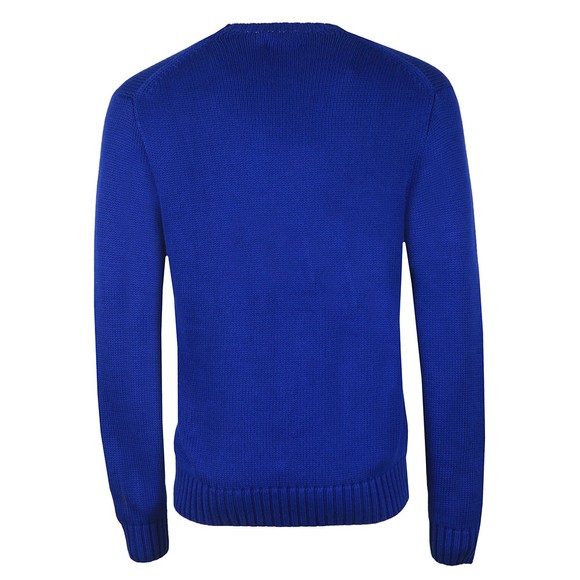 Polo Ralph Lauren Mens Blue Crew Neck Thick Knitted Jumper #3