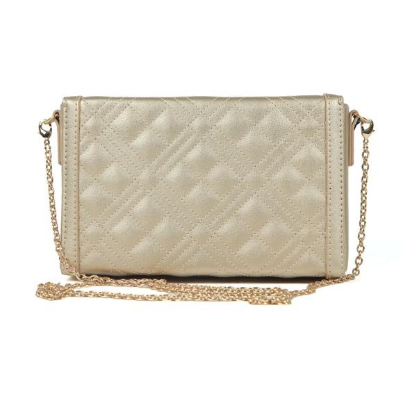 Love Moschino Womens Gold Cross Quilted Clutch Bag #2