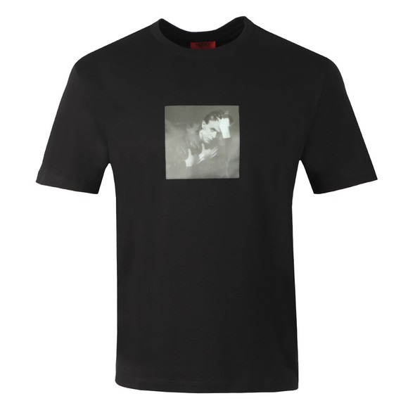 HUGO Mens Black Deen Holographic T Shirt #1