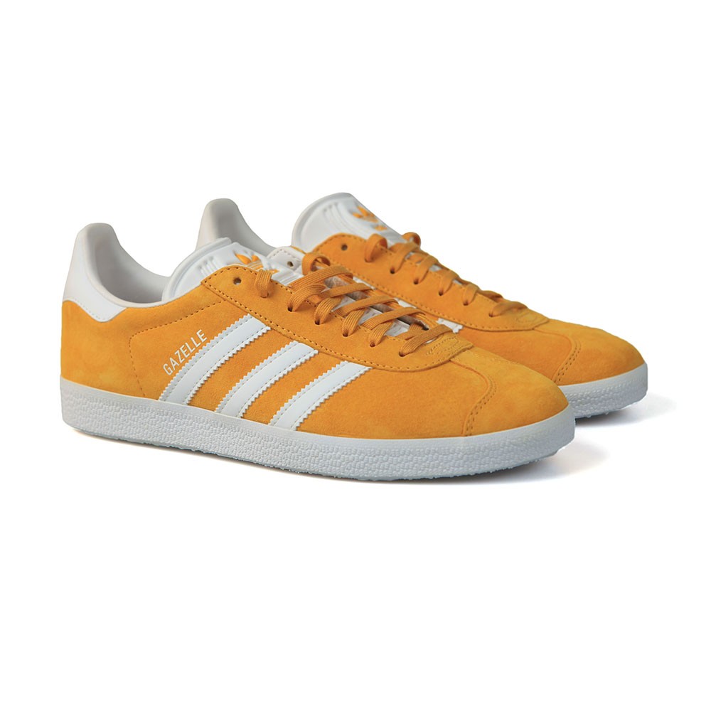 adidas yellow gazelle trainers