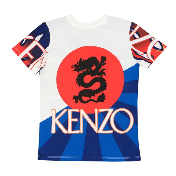 Kenzo Kids Boys Blue Jim Dragon Celebration T Shirt main image