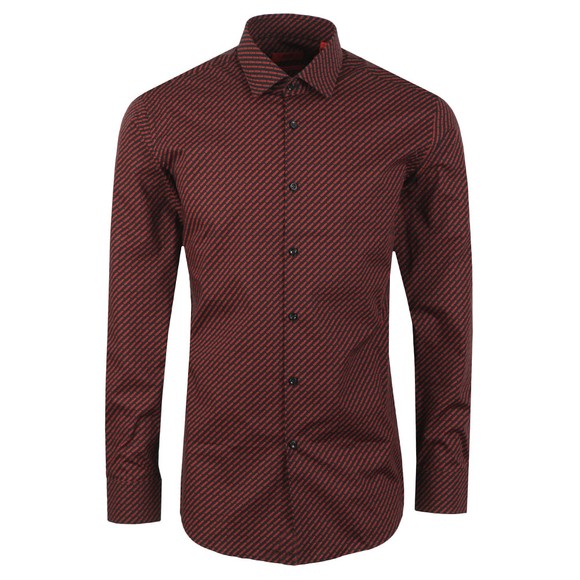 HUGO Mens Red Kenno Pattern Shirt #1