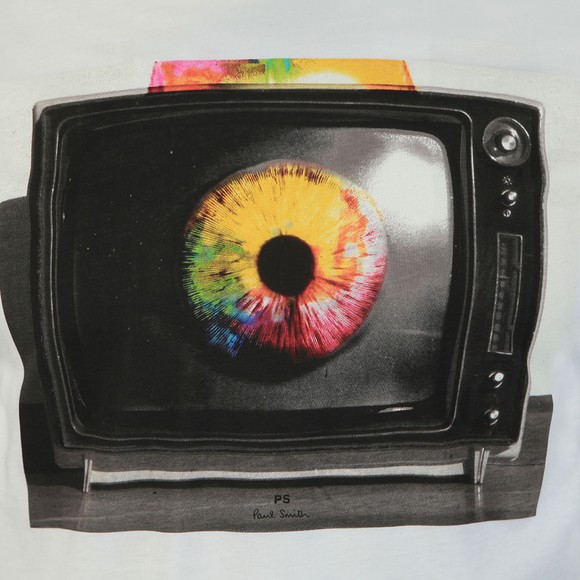 PS Paul Smith Mens White TV Eye T-Shirt #2