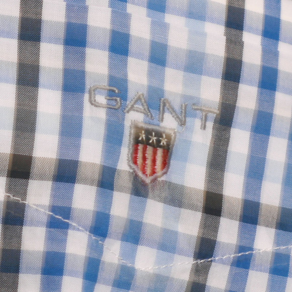 Gant Mens Blue Gant Azure P.S. Sport Poplin LS Small Check Shirt main image