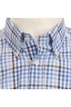 Gant Mens Blue Gant Azure P.S. Sport Poplin LS Small Check Shirt