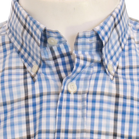 Gant Mens Blue Gant Azure P.S. Sport Poplin LS Small Check Shirt main image