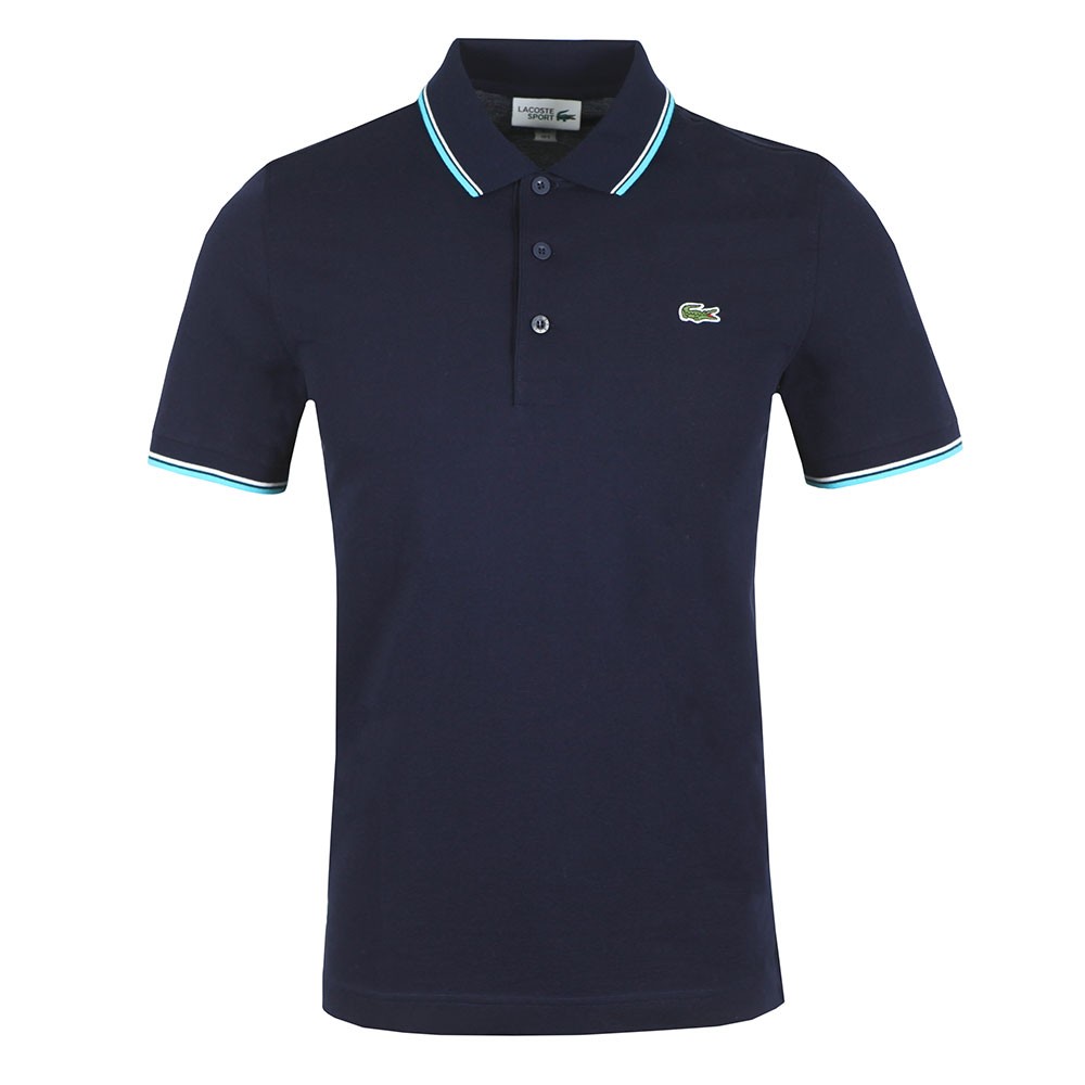 lacoste tipped polo shirt