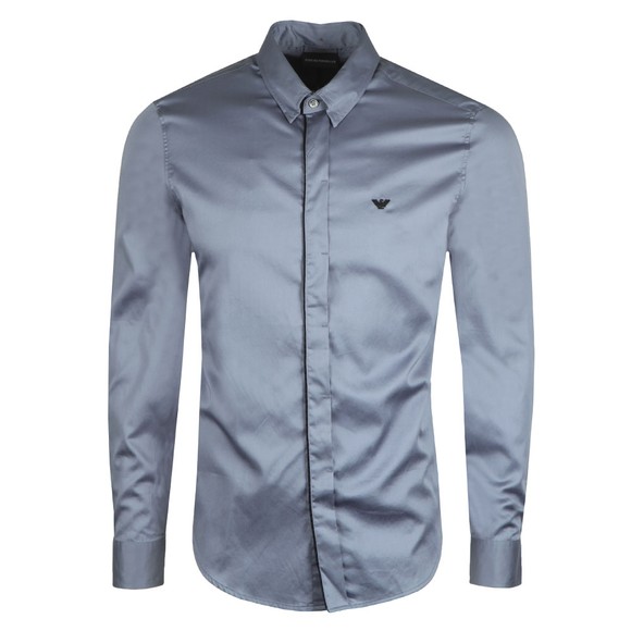 Emporio Armani Mens Blue Buttoned Lining Shirt main image