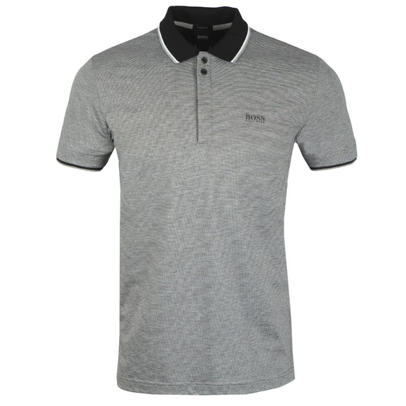 BOSS Mens Black Athleisure Paddy 2 Polo Shirt #1
