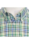 Gant Mens Green Gant Basil Green  P.S. Sport Poplin LS Small Check Shirt