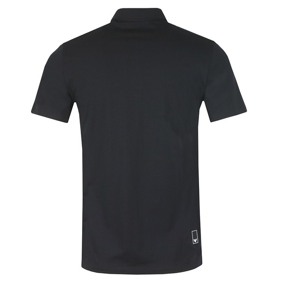 Emporio Armani Mens Black Small Logo Pima Polo Shirt main image