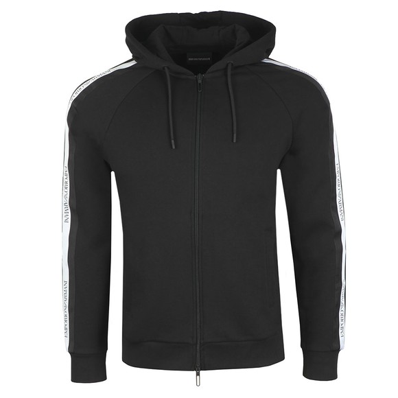 Emporio Armani Mens Black Taped Logo Hoody main image