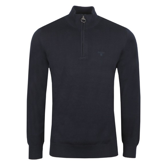 Barbour Lifestyle Mens Blue Cotton Half Zip Jumper main image
