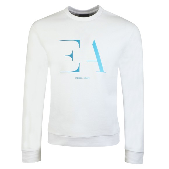 Emporio Armani Mens White Large EA Logo Sweatshirt main image