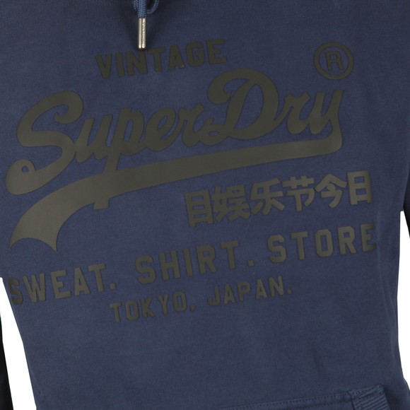 Superdry Mens Blue VL Shirt Shop Bonded Hoodie main image