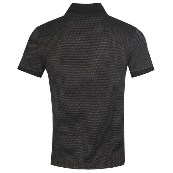 Emporio Armani Mens Black Micro Dot Polo Shirt main image