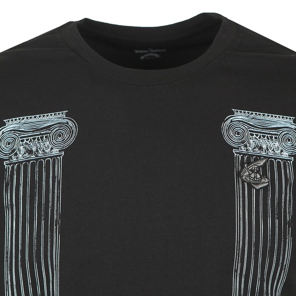 Vivienne Westwood Anglomania Mens Black Boxy Pillar Print T-Shirt main image