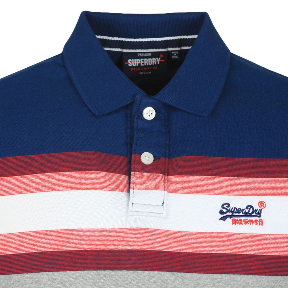 superdry malibu stripe polo shirt