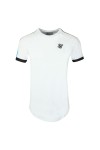 Sik Silk Mens White Inset Cuff Fade Panel Tech T-Shirt