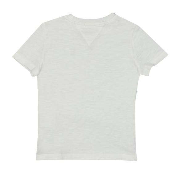 Tommy Hilfiger Kids Boys White Essential Curved Logo T Shirt #2