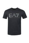 EA7 Emporio Armani Mens Blue Reflective Logo T-Shirt