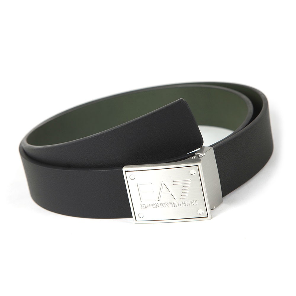 emporio armani logo plate belt