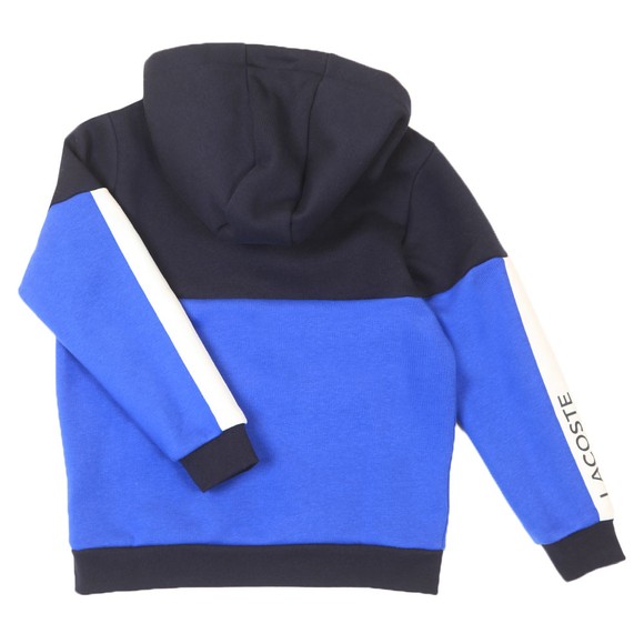 Lacoste Sport Boys Blue Colour Block Hoody #3