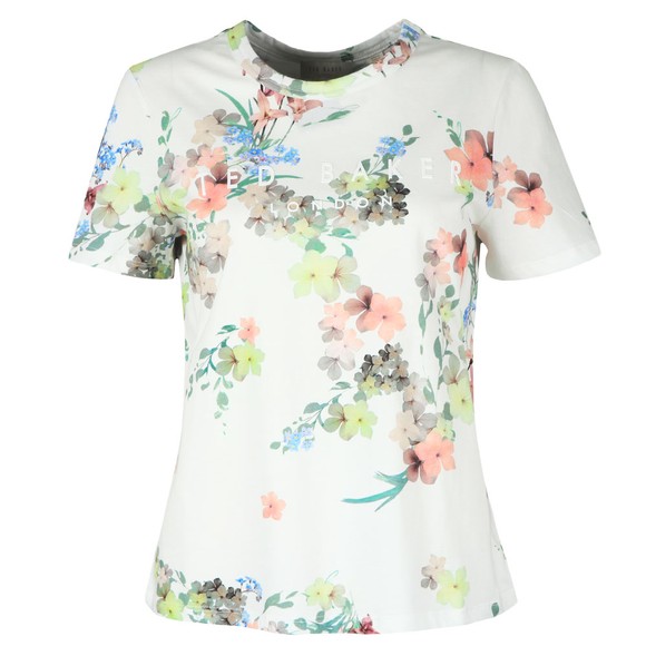 Ted Baker Womens White Lileeyy Pergola Branded T-Shirt #1
