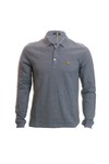 Lyle & Scott Mens Grey Plain L/S Polo