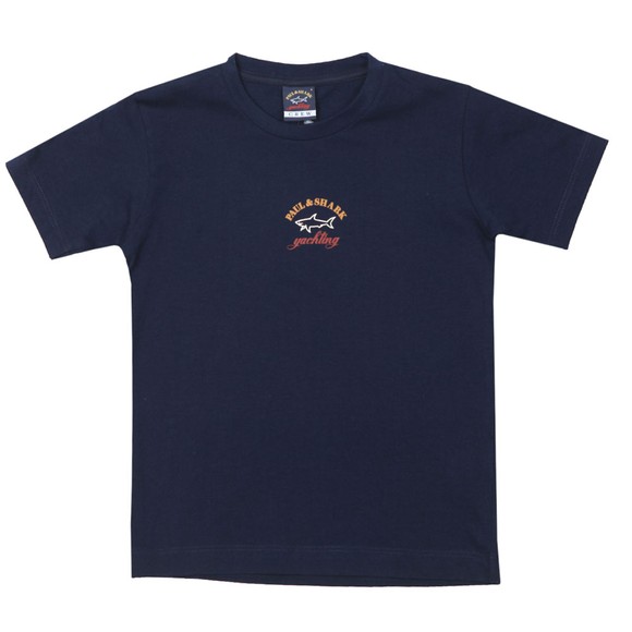 Paul & Shark Cadets Boys Blue Chest Logo T Shirt main image