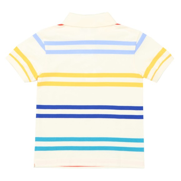 Lacoste Boys Off-White PJ4911 Stripe Polo Shirt main image